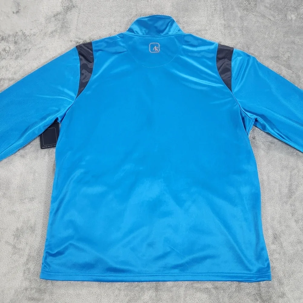 AND1 Track Jacket Mens Large Blue‎ Full Zip Basketball Training Warmup Athletic